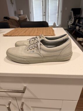 Vans Low-Top Canvas Sneakers in Light Gray